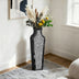 Grey Handmade Crystal Glass Floor Vase 26.8"