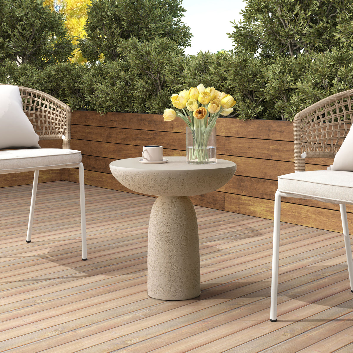 Round Side Table End Table