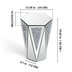 Hexagonal Mirror Top Crushed Diamond End Table