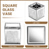 6er-Set Bling Quadratische Spiegelglasvasen