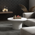 White Round Coffee Table Circle Pedestal Table