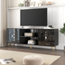 SHYFOY Mueble de TV Moderno Negro Consola Multimedia Con Cajones