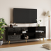 SHYFOY Mueble de TV Moderno Negro Consola Multimedia Con Cajones