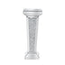 Tall Pedestal Mirrored Glass Top End Table