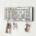 Llavero HOPE con efecto espejo, ganchos de cristal y decoración de pared en espejo plateado brillante