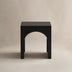 Black Modern Fluted Arch-Base End Table