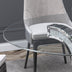Mirror Glass Pedestal Dining Table with Tempered Glass Tabletop