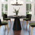 Black Modern High Glossy Round Dining Table