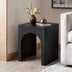 Black Modern Fluted Arch-Base End Table