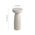 White Modern Round Pedestal Side Table End Table