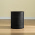 Black Modern Cylinder Side Table Minimalist Outdoor End Table