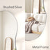 Silver Asymmetrical Wavy Antique Accent Wall Mirror