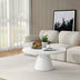 White Modern Round Coffee Table with Cone
