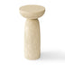 Travertine Stone Finish End Table Accent Side Table