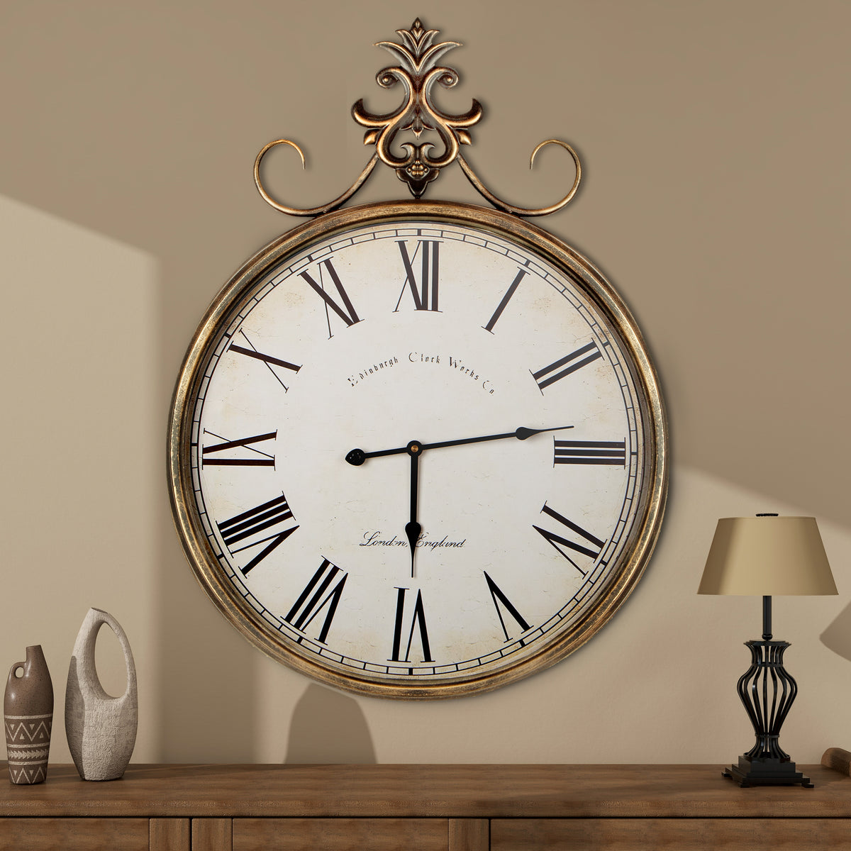 Große Wanduhr Dekoration, Vintage Wanduhr für Wohnzimmer