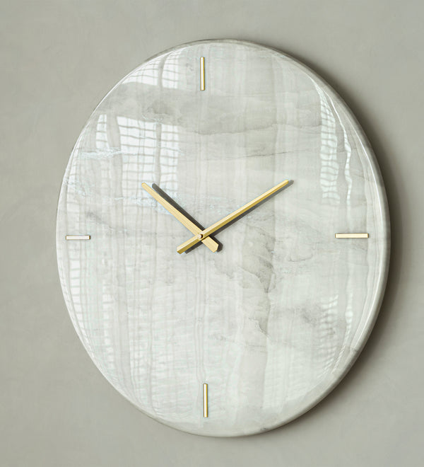 SHYFOY Modern Marble Glass Wall Clock