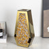 Glod Zerkleinerte Diamant-Vase Große verspiegelte Blumenvase Heimdeko