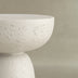 White Modern Round Pedestal Side Table End Table