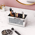 Crushed Diamond Three Compartments Deluxe Cosmetic Makeup Beauty Organizer