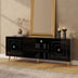 SHYFOY Mueble de TV Moderno Negro Consola Multimedia Con Cajones