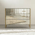 3-Drawer Antique Mirrored Sideboard Cabinet