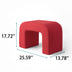 Red Upholstered Foot Stool Modern Pouf Ottoman