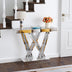 Modern Console Table Mirrored Finished, Glam Style W Silver Entryway Table