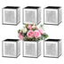 6er-Set Bling Quadratische Spiegelglasvasen