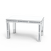 Mesa de comedor rectangular con diamantes triturados