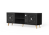 SHYFOY Mueble de TV Moderno Negro Consola Multimedia Con Cajones