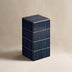 Blue Tiled Modern Square Accent End Table, Unique Stand