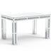 Mesa de comedor rectangular con diamantes triturados
