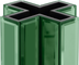 Green Glass Flower Vases for Home Decor, Living Room Decor