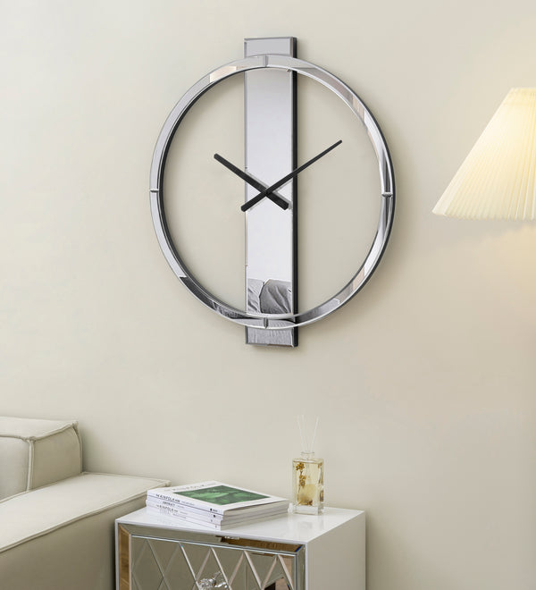 Wall Clock Decorative Large Clock Living Room Decor - 23" Big Clocks All Mirror Glass Finish