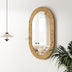 Espejo de pared ovalado con marco de madera elegante