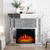 SHYFOY Mirrored Electric Fireplace with Remote Control, 3D Flame