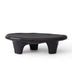 Black 47" Iregular Cloud Shaped Fiberglass Low Profile Coffee Table