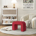 Red Upholstered Foot Stool Modern Pouf Ottoman