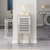 Mirrored Glass Jewelry Armoire with Crushed Diamond Inlay