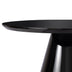Black Modern Round Coffee Table with Cone-Shaped Base