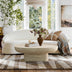 Modern Oval Coffee Table, Sculptural Living Room Table