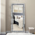 Floor Mirror, Glass Full Length Mirror with Crushed Diamond Frame