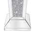 Tall Pedestal Mirrored Glass Top End Table