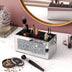 Crushed Diamond Three Compartments Deluxe Cosmetic Makeup Beauty Organizer