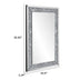 Espejo de pared con acento de cristal brillante glamoroso plateado