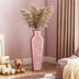 Handmade Crystal Glass Floor Vase Pink Floor Vase