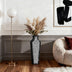 Grey Handmade Crystal Glass Floor Vase 26.8"