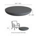 Mesa de centro redonda minimalista de óxido de magnesio negra