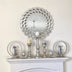 31.5'' Round Mirror Wall Decor Beveled Decorative Wall Mirrors Silver Hanging Mirror