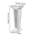Tall Pedestal Mirrored Glass Top End Table